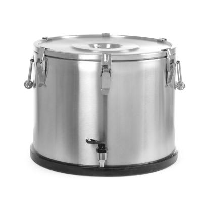 Izolovaný přenosný kontejner – se závitníkem, HENDI, Profi Line, 50L, Stříbrná, ⌀480x(H)380mm | 710333